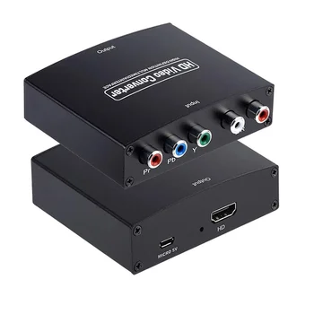 Ypbpr компонент-HDMI-съвместими видео-аудио конвертор 1080P с вход RCA в HD-конвертори Адаптери за PS2 DVD, PSP, Xbox HDTV