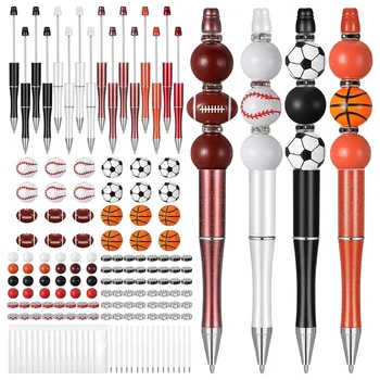 16 Комплекти Пластмасови Химикалки За Бисероплетения на Едро САМ Beading Pen Making Kit, За Детски Училищни и Студентски Офис Подаръци