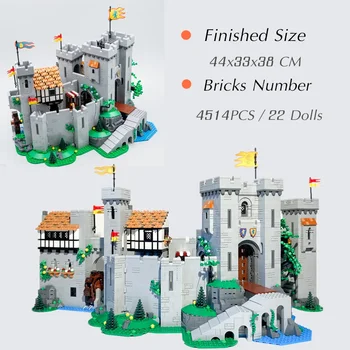 В ПРИСЪСТВИЕТО на нови строителни блокове King ' s Castle Модел Fit 10305 Тухли, Средновековна къща на 4 514 бр. Играчки за момчета Подаръчен комплект