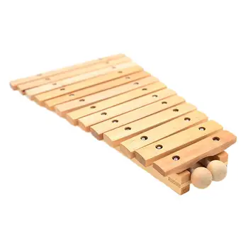 13 Забележка Игрушечное дървено пиано с ръчно стуком Glockenspiel, развивающее мотор, ударни инструменти Монтесори за семейни занимания