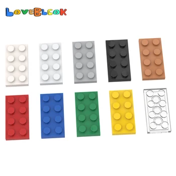 LoveBlock Plate 2x4 Строителни блокове Събира информация MOC направи си САМ Играчка Подарък Творчески образователен 3020 за деца на 10 бр./лот