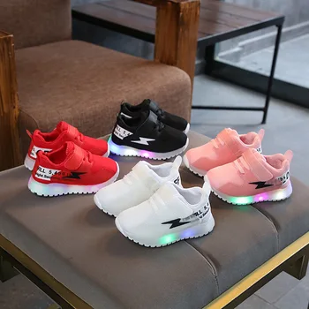 Детски маратонки с led подсветка за момичета, светещ детски обувки за момчета, дишаща ежедневни обувки, маратонки, детски обувки с подсветка