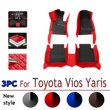 За Toyota Vios Yaris 2022 2020 2021 2019 2017 2018 2015 2016 2014 Автомобилни постелки Аксесоари за интериора на Автомобили килими по поръчка