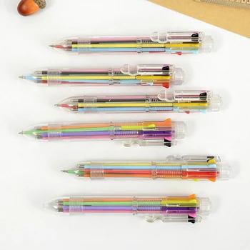 8 Цвята прозрачна химикалка 8 в 1, модерен стилус, сензорна писалка за писма, канцеларски материали, офис консумативи