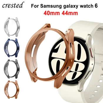 Калъф от TPU за Samsung Galaxy watch 6 44 мм 40 мм и Защитно фолио за екран с покритие по целия периметър на корпуса на Galaxy watch 6 40 мм 44 мм калъф