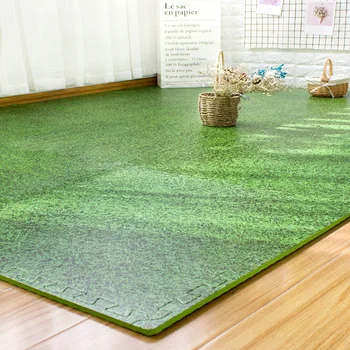 Творчески килими с принтом изкуствена трева 9CS, подложка за пъзела от пяна EVA, мека подложка за деца, детски игрални подложки, подложка за игри 30х30 см
