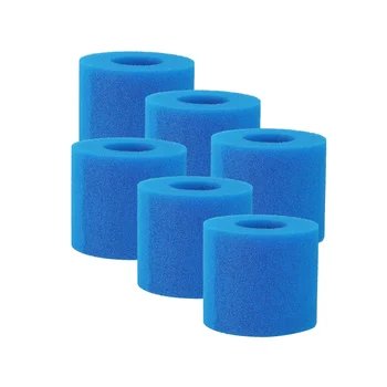 Сменяеми касети с поролоновой гъба за филтър басейна от 6 предмети за многократна употреба, издръжлив, моющийся за аксесоари тип V1
