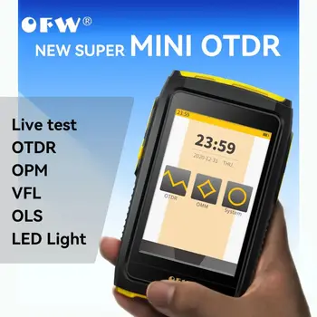 Мини OTDR 2022 Активен Тест Влакна В Реално Време 1550 nm 20 db Рефлектометр Оптични Влакна Сензорен Екран OPM VFL OLS Тестер Влакна Сензорен Екран