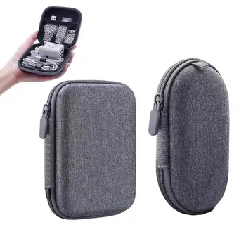 Чанта за съхранение на кабел за предаване на данни Водоустойчива чанта за малък електроника Електронен органайзер Пътна чанта за носене Чанта за съхранение на слушалки Пътна чанта за съхранение