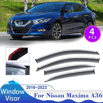 Прозорец козирка за Nissan Maxima 8 A36 2016 ~ 2023 Тенти, навеси, Странични вентилационни отвори, Димни завеси, за Защита от слънце и дъжд, Дефлекторные аксесоари
