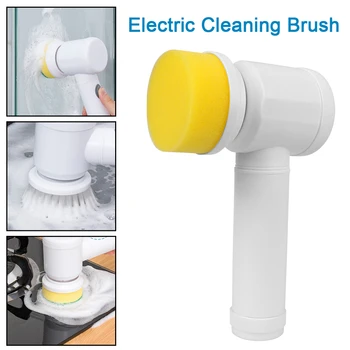 Четка за миене на банята Електрическа чистящая четка с кухненски инструмент за почистване на мивки Ръчно с четка за баня на 5-в-1 USB тип