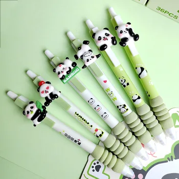 2 бр./лот Гел писалка-roller Kawaii bamboo Panda с стираемым налягане 0,5 мм, Черни стираемые мастило