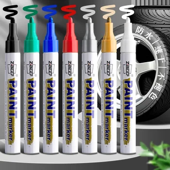 12 цвята, писалка за рисуване с дебелина 2,0 мм, водоустойчив и не выцветающая Металлокерамическая Пластмасова дръжка за графити на гумите, дръжка на маслена основа 