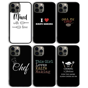 Калъф за телефон Love Baking Chef Knife Делото за iPhone 15 SE2020 14 13 11 12 Pro Max mini XS XR X 8 Plus 7 6S Fundas на Корпуса