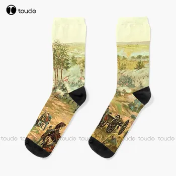 Геттисбергские Чорапи Чорапи за момичета Улични Чорапи за скейтборд 360 ° Дизайн дигитален печат Сладки Чорапи Нова Популярен забавен подарък