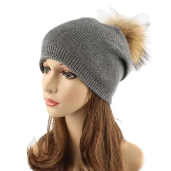 2023 Модерна Нова зимна шапка За момичета, вязаная шапка с вълнена топка, однотонная градинска топла шапка, през есента и зимата