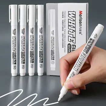 3ШТ Водоустойчива Бяла писалка за перманентната боя, която лесно выцветить, бързо съхнещи Бели връхчета, Износоустойчиви, не Пачкающие ръце