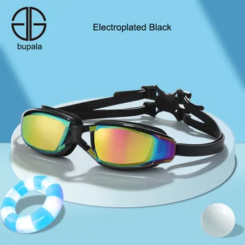 Очила за плуване BUPALA, очила с покритие покритие, фарове за очила за басейн, Водоустойчиви Мъжки и дамски очила за плуване с лещи, очила за плуване