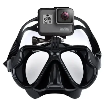 JoyMaySun Професионална подводна маска Помещение Маска за гмуркане Плувни очила Тръба Притежателя на камерата за гмуркане за GoPro