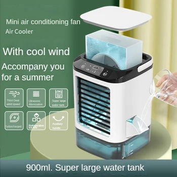 Вентилатор за пръскане студена вода Домашен Мини USB Настолен хладилник Малък Вентилатор за климатик Преносим Вентилатор за пръскане влажна вода