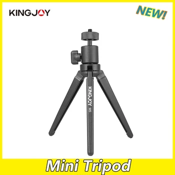 KINGJOY KT-30 / M5 Алуминиева мини-статив за телефон, стойка за камера с топка глава, държач за мобилен смартфон, гъвкав статив за пътуване