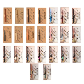 Античен набор от Dip-дръжки за начинаещи, Каллиграфическая Dip-дръжка, Перьевая Dip-дръжка, Регулируема метален фланец за жени, мъжки подарък за калиграфия