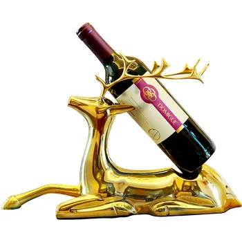 Европейската хол, червено вино багажник с елени, украса винен шкаф, креативна домашен модел, за украса на вино багажник в ресторанта