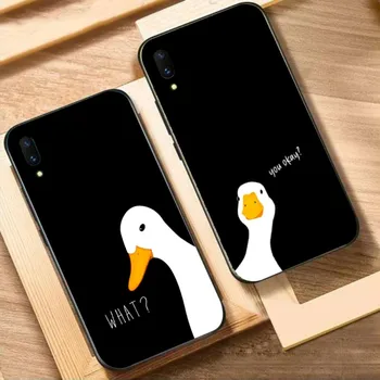Игри Калъф За Телефон Duck Goose За Huawei Капитан 40 30 20 10 Pro Lite Nova 9 8 5T Y7p У 7 Мека Черна Капак на Телефона