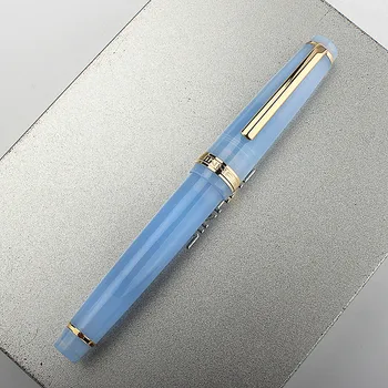 Jinhao 82 прозрачна писалка цвят Карамел, акрилни бъчва, Фино перо за писане, училище, калиграфия, подпис