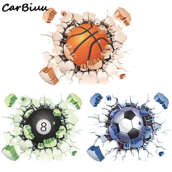 Спортни топки Автомобилни стикери 3D стикер на стената Мотоциклет Креативни стикери Прозорец Баскетбол, Бейзбол, Футбол стикер