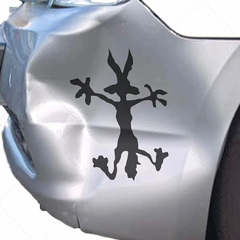 Vinyl стикер за ремонт на вдлъбнатини в колата Уловка E Coyote Стикер за моторните състезания Лаптоп Каска за сърфиране Къмпинг Автомобили стикер за щанцоване
