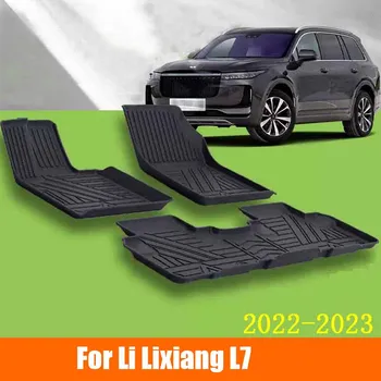 Автомобилни Постелки За Полагане на Пода Li Lixiang L7 2022 2023 Двуслойни Изработени По Поръчка От TPE Накладки За Краката Покриват Аксесоари За Подово Покритие на Салона