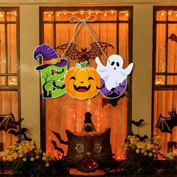 Декори за парти в чест на Хелоуин, Тиква, призрак прилеп, дръжки за окачване, с празника на Хелоуин, призрак, вечерни украса за дома 2023
