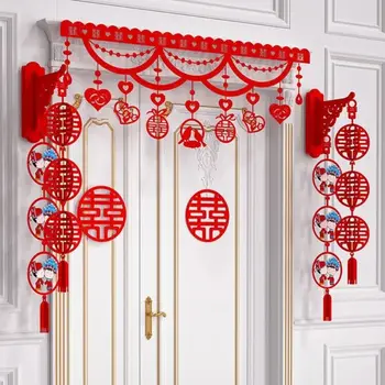 Традиционни сватбени декорации за празника на пролетта, стикер върху една стая от нетъкан текстил в китайски стил, Декорация за дома със собствените си ръце