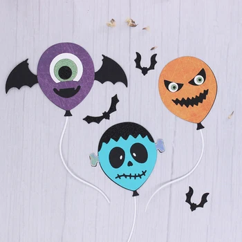 Балони ZFPARTY на Хелоуин, метални печати, шаблони за scrapbooking, декоративно щамповане, хартиени картички 