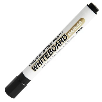 Стираемый течен маркер за бяла дъска с една глава, черно мастило, устойчив на абразия влакнести съвет, писалка за писане върху бяла дъска за вашия домашен офис