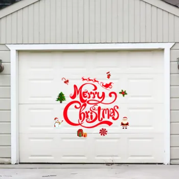 Коледна украса гаражни врати Декор на гаражни врати магнитен стикер на вратата на гаража Коледна стикер Празник за хладилник с Декор на Коледно парти