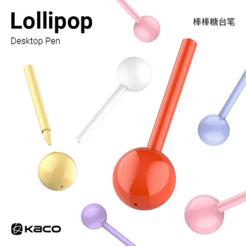 Kaco Creative Lollipop Настолна Химикалка 6 Цвята Чаша 0,5 ММ Черно Мастило Гел caneta 800 м Дължина на Писане Голям Капацитет дръжка kawaii