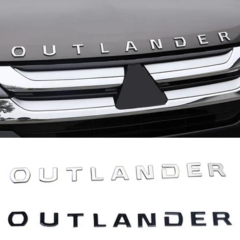 За Mitsubishi Outlander Оригинални автомобилни стикери от ABS-хром за стайлинг, автоаксесоари, автомобилни 3D букви, емблемата на предния капак, лого, икона