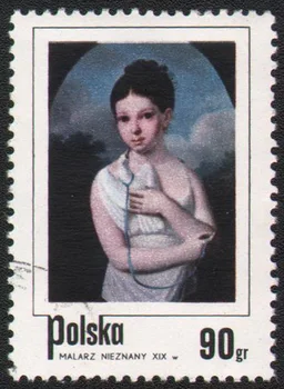 1 бр./компл. Пощенски марки Полша с шарени момичета 1974 г. с маркировка на пощенски марки за колекционери