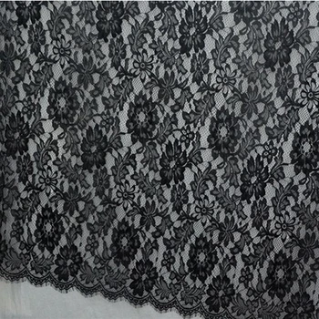 300см * 150см Черен Цвят Висококачествена Дантела За Мигли Дантелени Аксесоари За Облекло Diy Home Curtain Dress Материал V2412