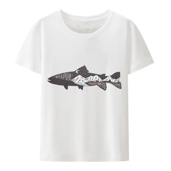 Риболов на балканската пъстърва Relax sprots с Нова лятна тениска с графичен дизайн Ofertas Забавна тениска за мъже от аниме Облекло