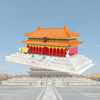 Китайската известната историческа културна архитектурен модел, Блок, Залата на Висшата хармония, Строителство тухла, Колекция от образователни играчки