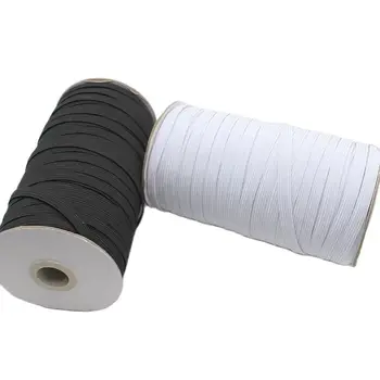 10 м/лот еластична лента 3 мм, 6 мм, 8 мм, 10 мм12 мм, шевни лента за маски, висококачествени плоски дъвка за бельо, пижами, завязки, довършителни работи