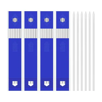 24 Парчета грифелей за плотницких моливи с 2.8 мм бял цвят, плътни механични дърводелски молив за подмяна на грифелей