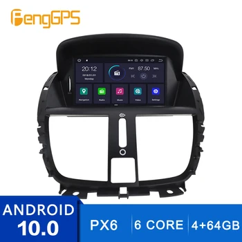 Android 10,0 CD / DVD-Плейър За Peugeot 207 2007-2014 Мултимедийно Главното Устройство GPS Навигация Авто Стерео Радио Carplay PX6 6 Основната DSP