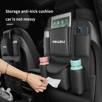 За ISUZU D-MAX V-CROSS Му-X TAGA Авто Кожен Органайзер За Седалка, Чанта За Багаж на Гърба на Седалката, а на Задната Противоизносная Тампон, Автоаксесоари