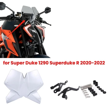 Предното стъкло на мотоциклет, Ветроупорен подробности за Super Duke 1290 Superduke R 2020-2022, Прозрачен Сив