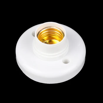 През цялата притежателя крушка E27 с винтовым дупка Равна на 80-миллиметровая led лампа с винтовым основание Пластмасов Държач за закрепване на led лампи Конвертор Бял Адаптер за контакти