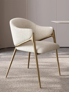 Лесно луксозно обяд стол в италиански стил Modern Home Simple Cashmere Lamb Chair